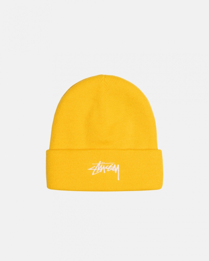 Stussy Cuff Beanie Stock - Unisex Sennep | BDKSD33569