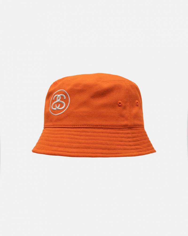 Stussy Deep Bucket Hat SS Link - Unisex Orange | PDKQX54225