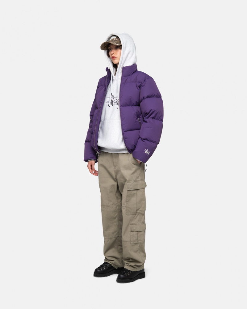 Stussy Down Puffer Nylon - Unisex Jackets Lilla | DKNEJ71928