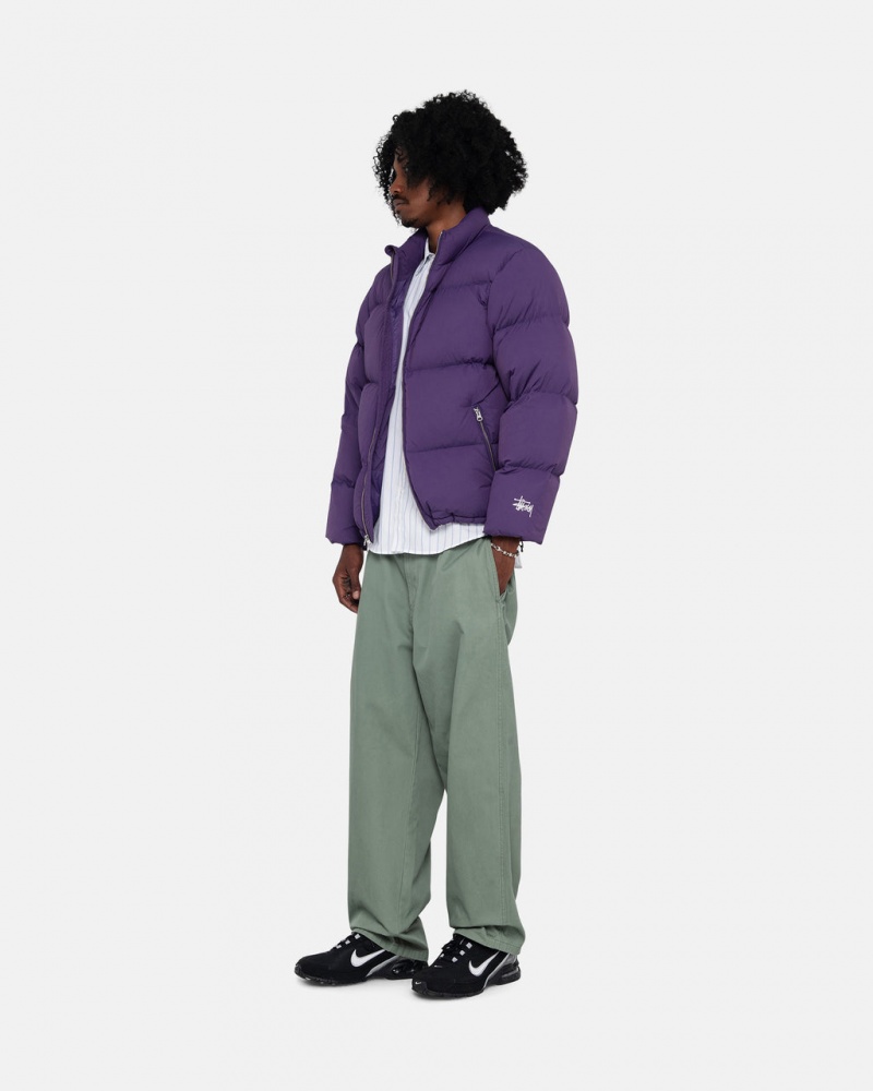 Stussy Down Puffer Nylon - Unisex Jackets Lilla | DKNEJ71928