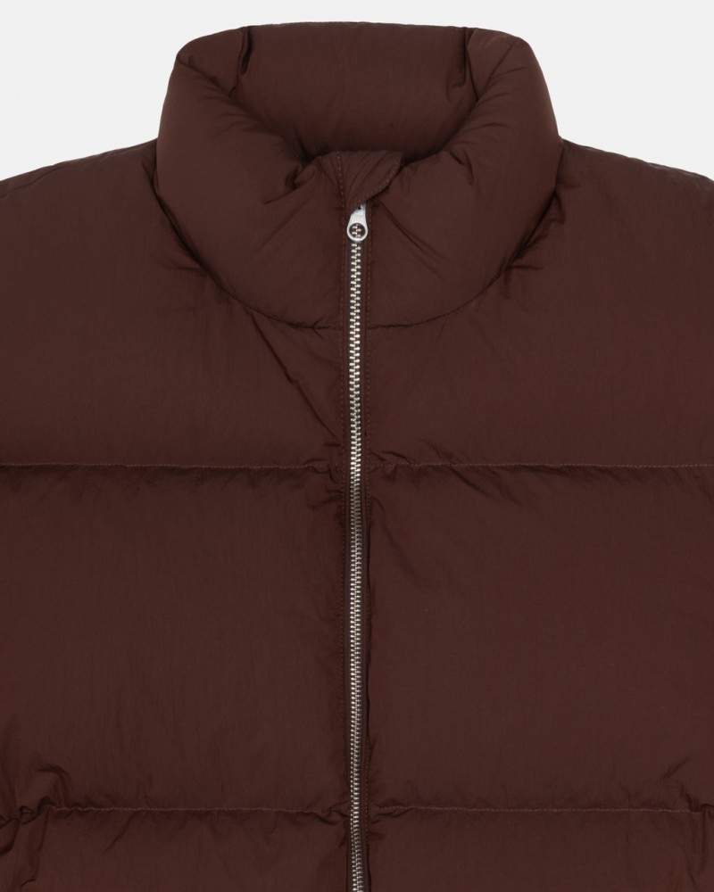 Stussy Down Puffer Nylon - Unisex Jackets Brune | FDKHY73055