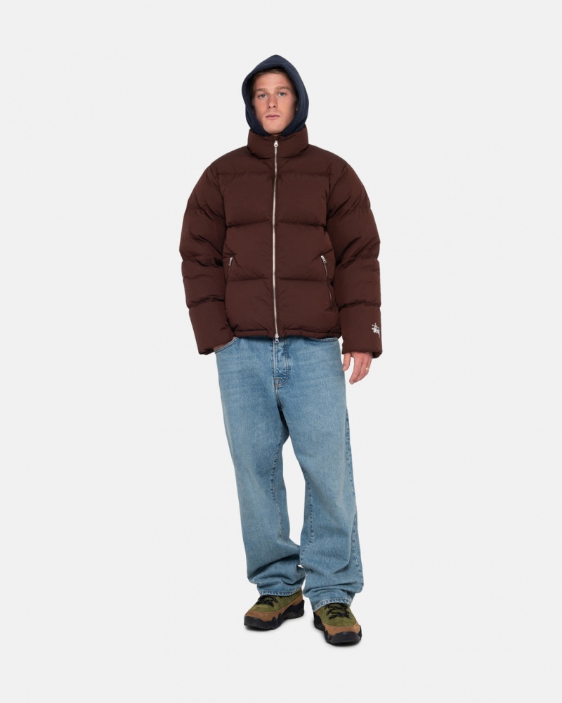 Stussy Down Puffer Nylon - Unisex Jackets Brune | FDKHY73055