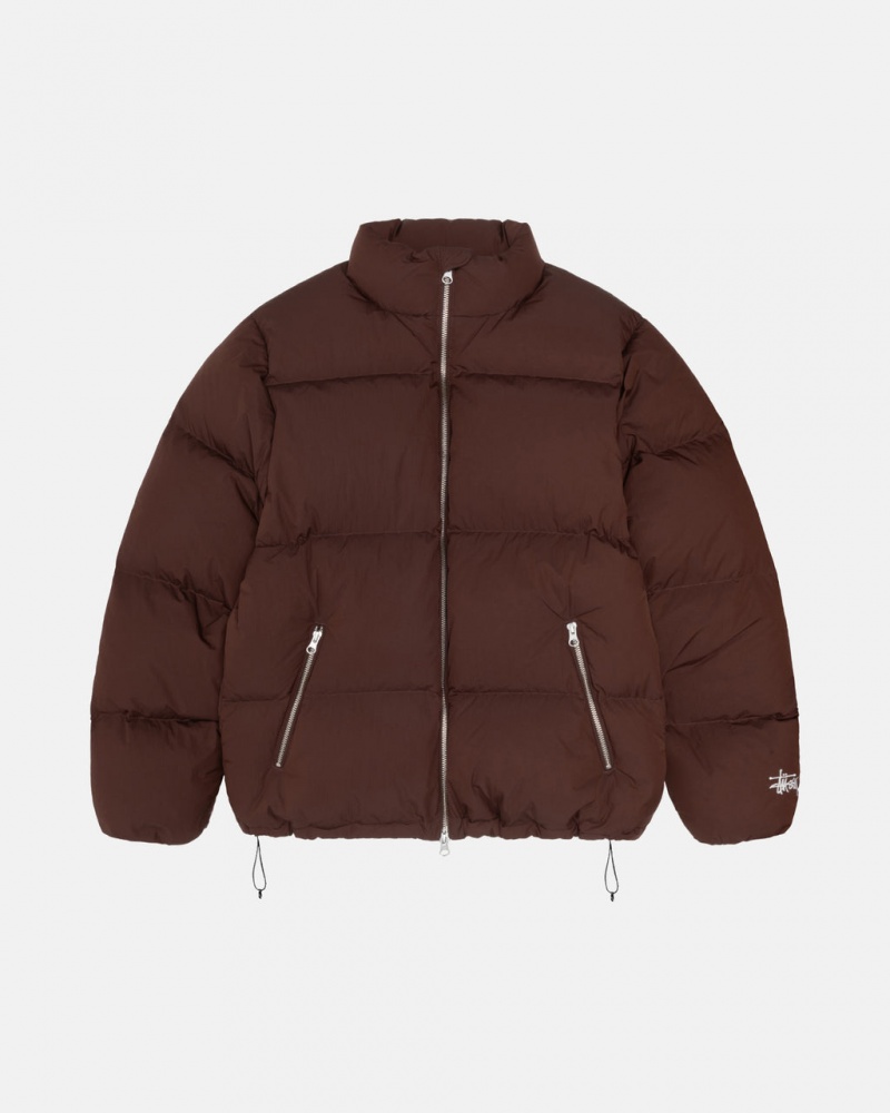 Stussy Down Puffer Nylon - Unisex Jackets Brune | FDKHY73055