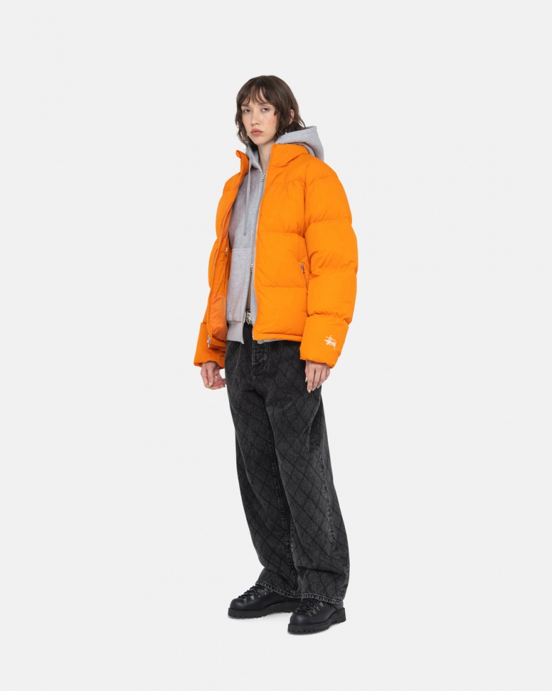 Stussy Down Puffer Nylon - Unisex Jackets Orange | DKEAH88151