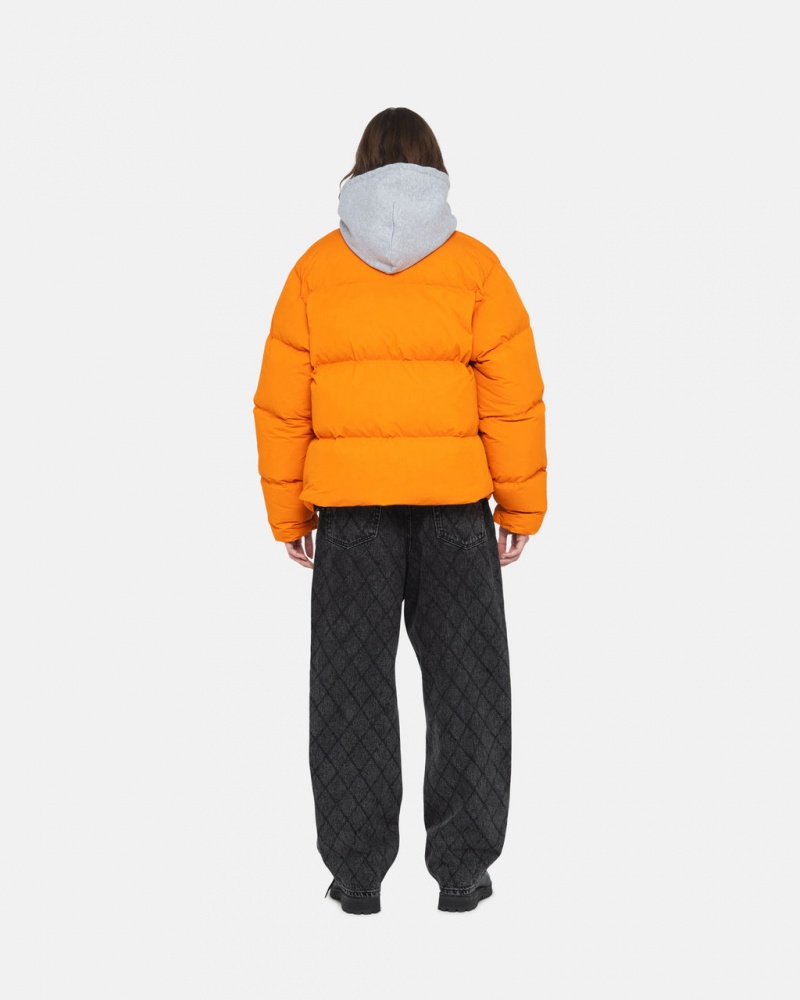 Stussy Down Puffer Nylon - Unisex Jackets Orange | DKEAH88151