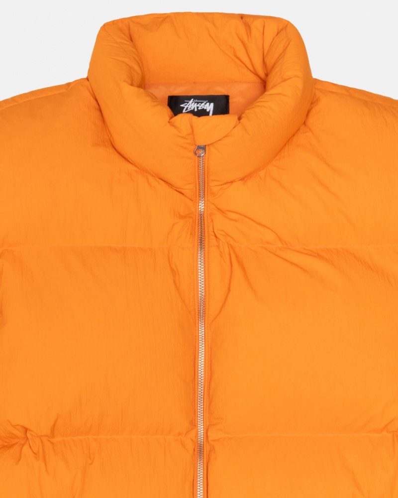 Stussy Down Puffer Nylon - Unisex Jackets Orange | DKEAH88151