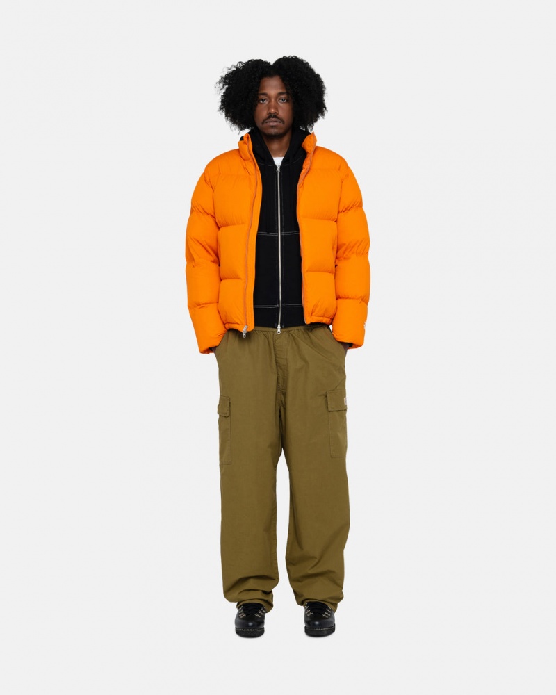 Stussy Down Puffer Nylon - Unisex Jackets Orange | DKEAH88151