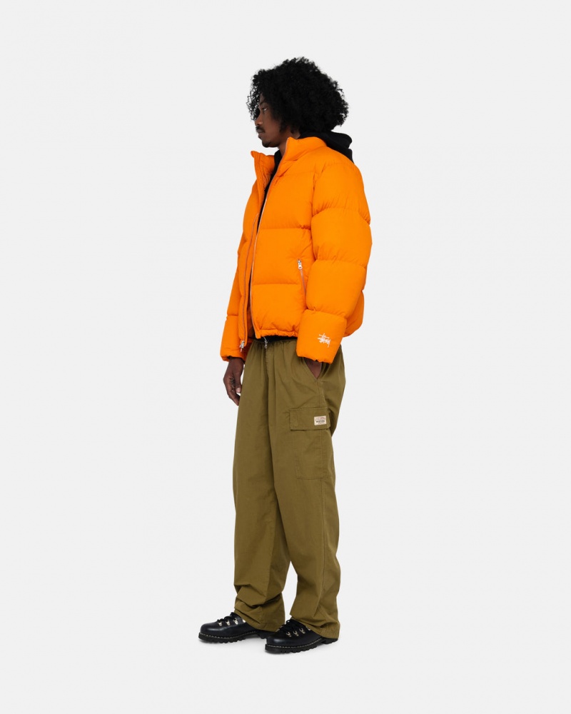 Stussy Down Puffer Nylon - Unisex Jackets Orange | DKEAH88151