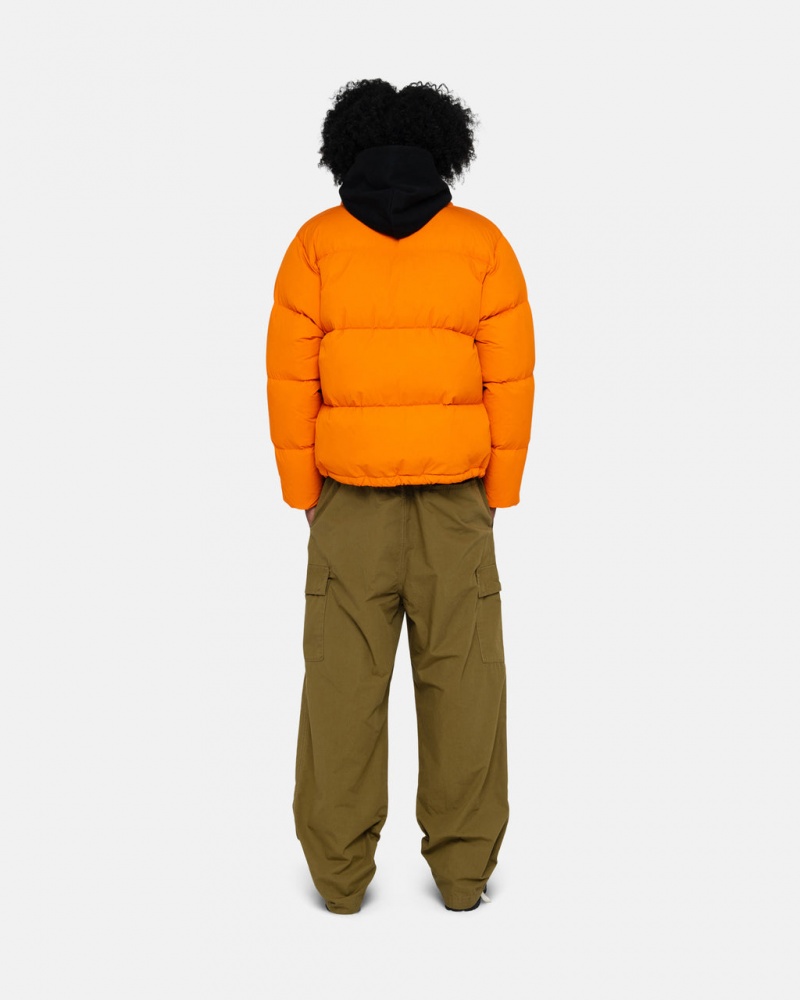 Stussy Down Puffer Nylon - Unisex Jackets Orange | DKEAH88151