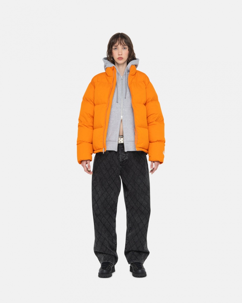 Stussy Down Puffer Nylon - Unisex Jackets Orange | DKEAH88151