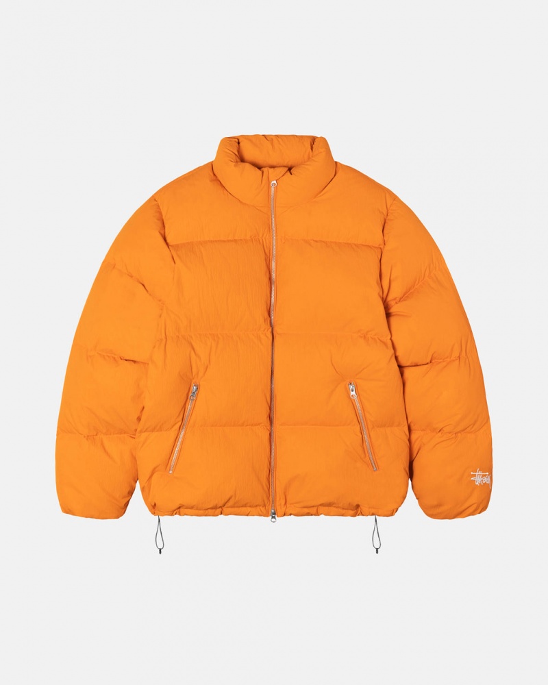 Stussy Down Puffer Nylon - Unisex Jackets Orange | DKEAH88151