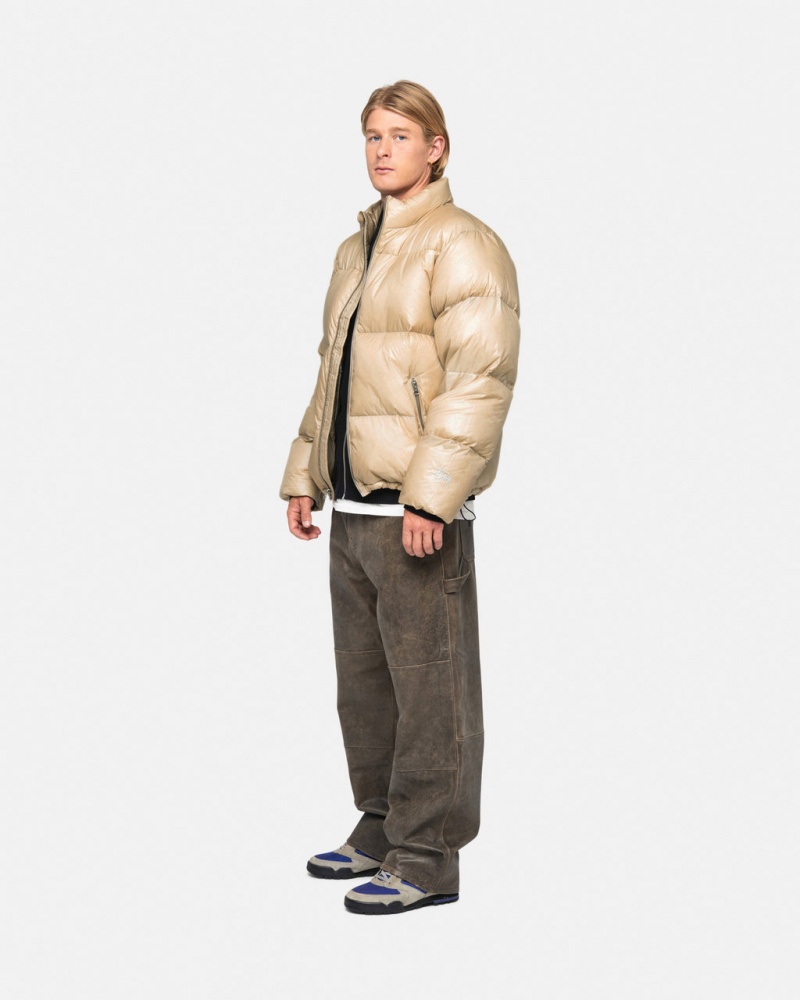 Stussy Down Puffer Parachute Ripstop - Unisex Jackets Guld | SDKNY74029