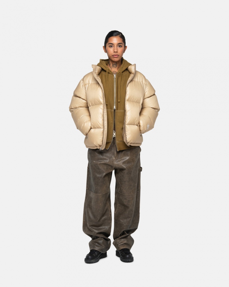 Stussy Down Puffer Parachute Ripstop - Unisex Jackets Guld | SDKNY74029