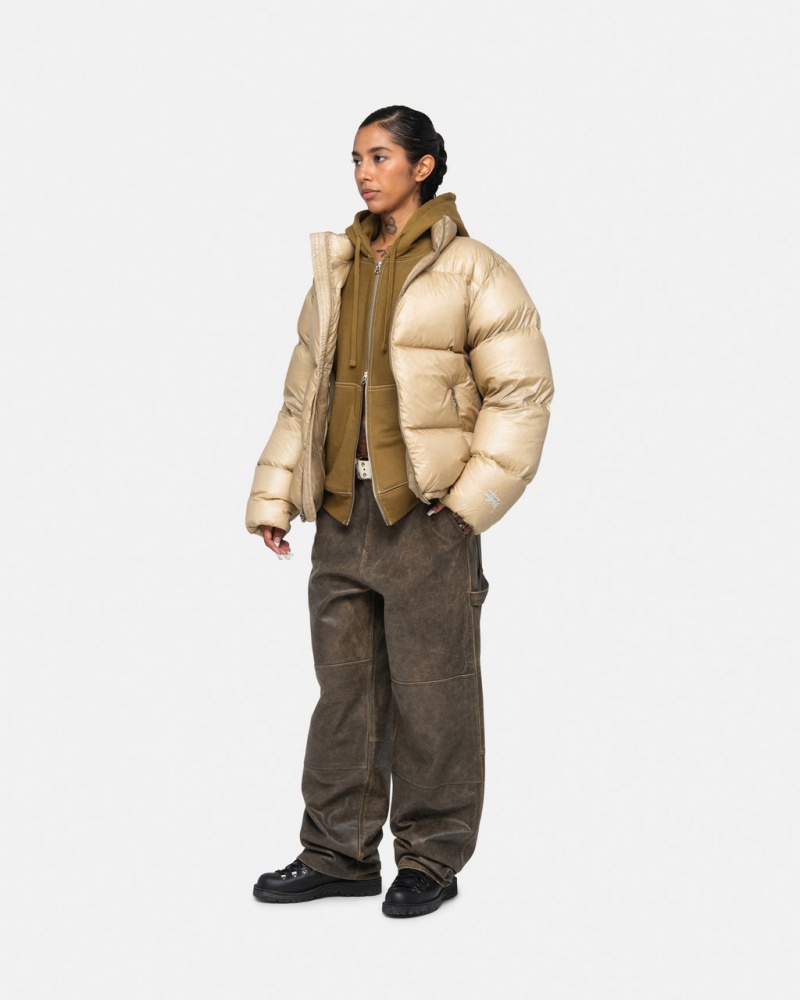 Stussy Down Puffer Parachute Ripstop - Unisex Jackets Guld | SDKNY74029