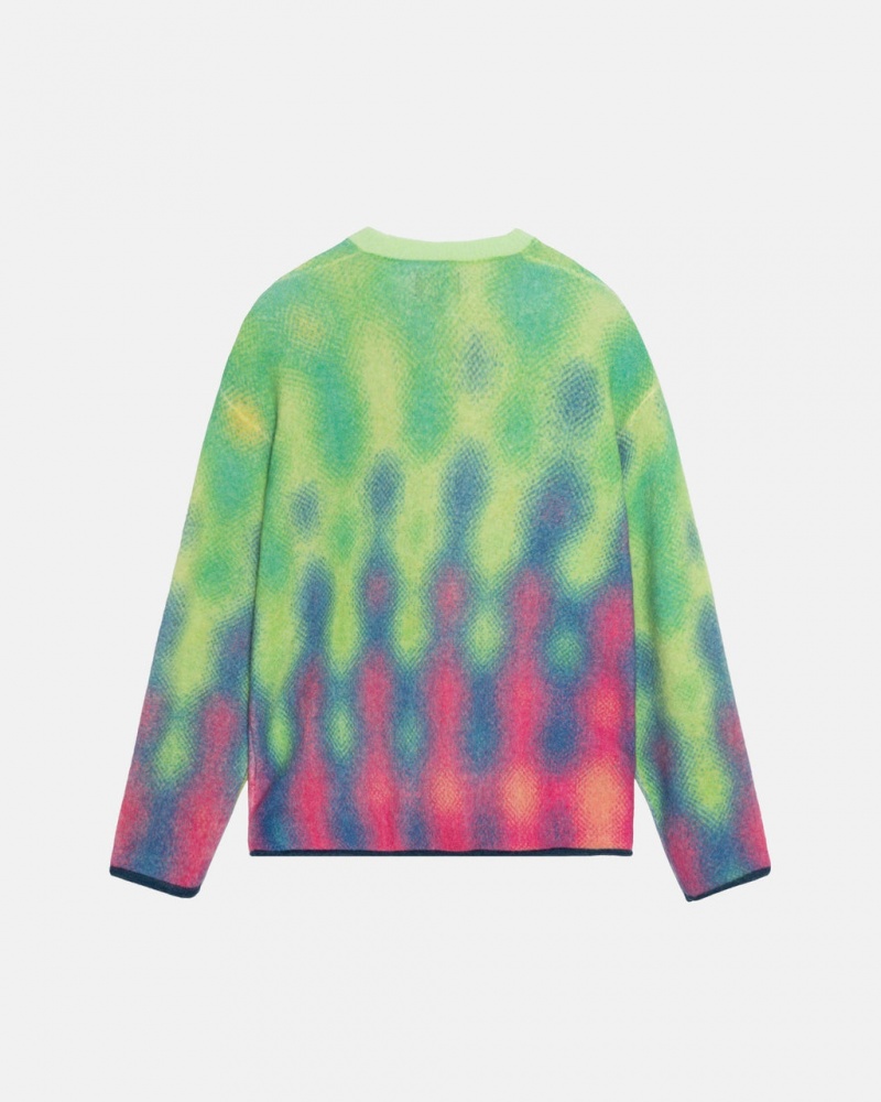 Stussy Gradient Dot Brushed Sweater - Unisex Sweaters Flerfarvede | EDKVG89008