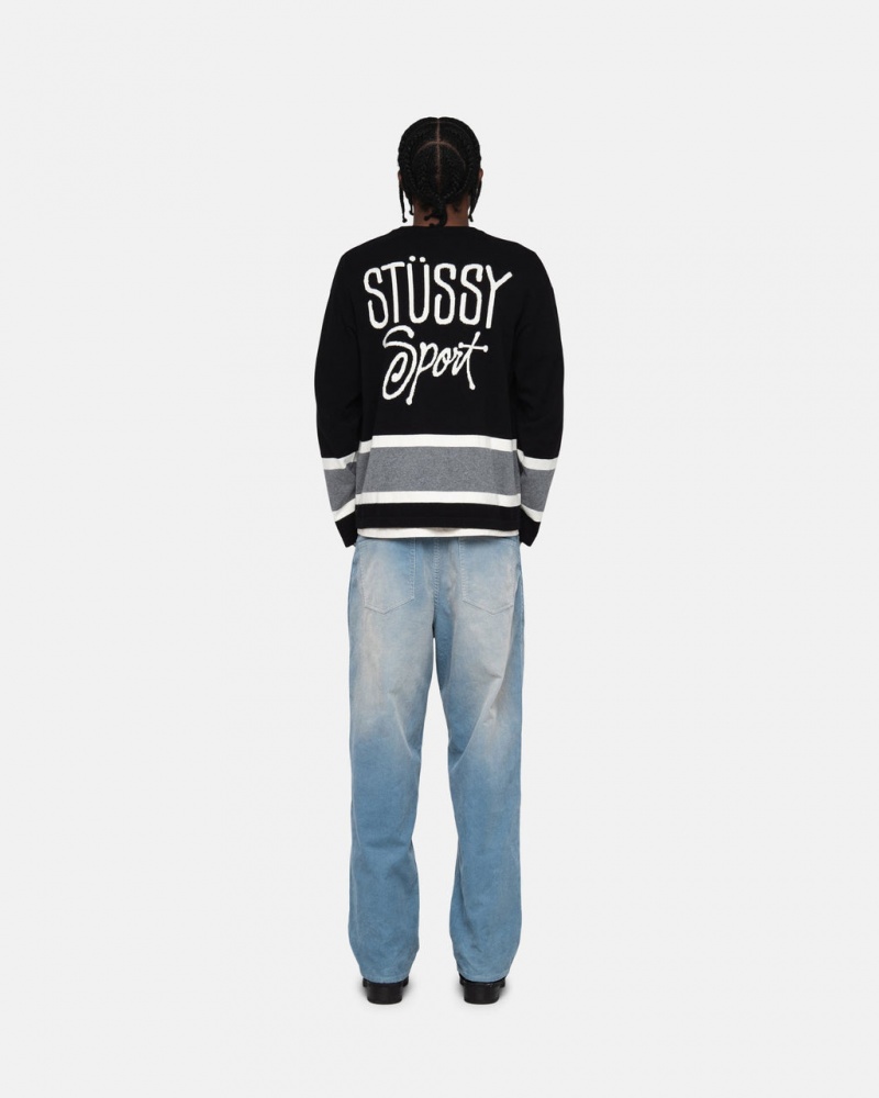 Stussy Hockey Sweater - Unisex Sweaters Knits Sort | PDKQX48181