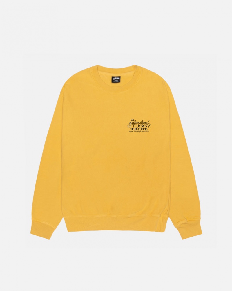 Stussy IST Crew Pigment Dyed - Unisex Hoodies Orange | DKJZR93467