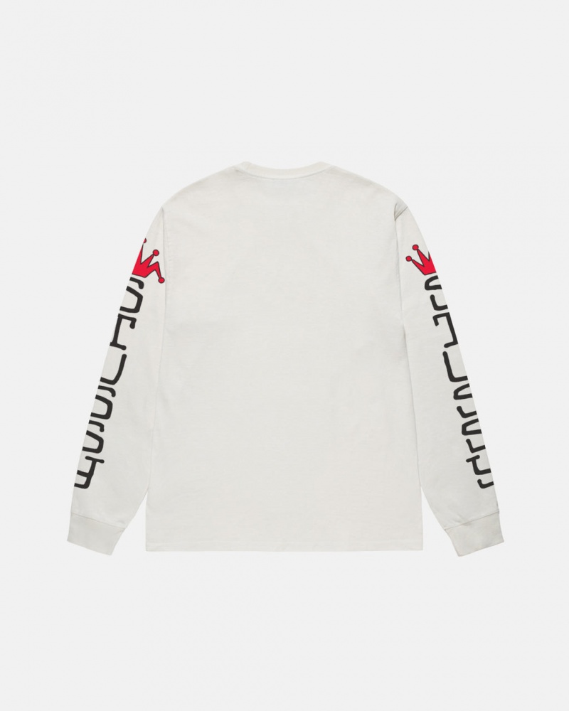 Stussy Jumbo LS Tee Pigment Dyed - Unisex Longsleeve Beige | TDKPQ29891