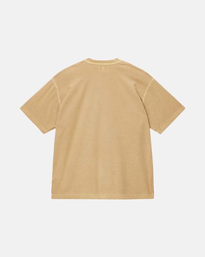 Stussy Lazy Tee - Unisex Longsleeve Guld | EDKVG65836