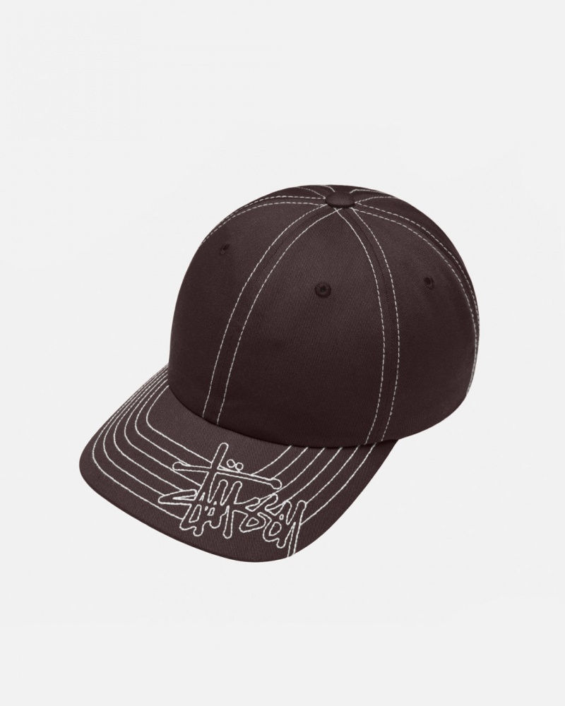 Stussy Low Pro Basic Stitch Strapback - Unisex Brune | SDKVO41964