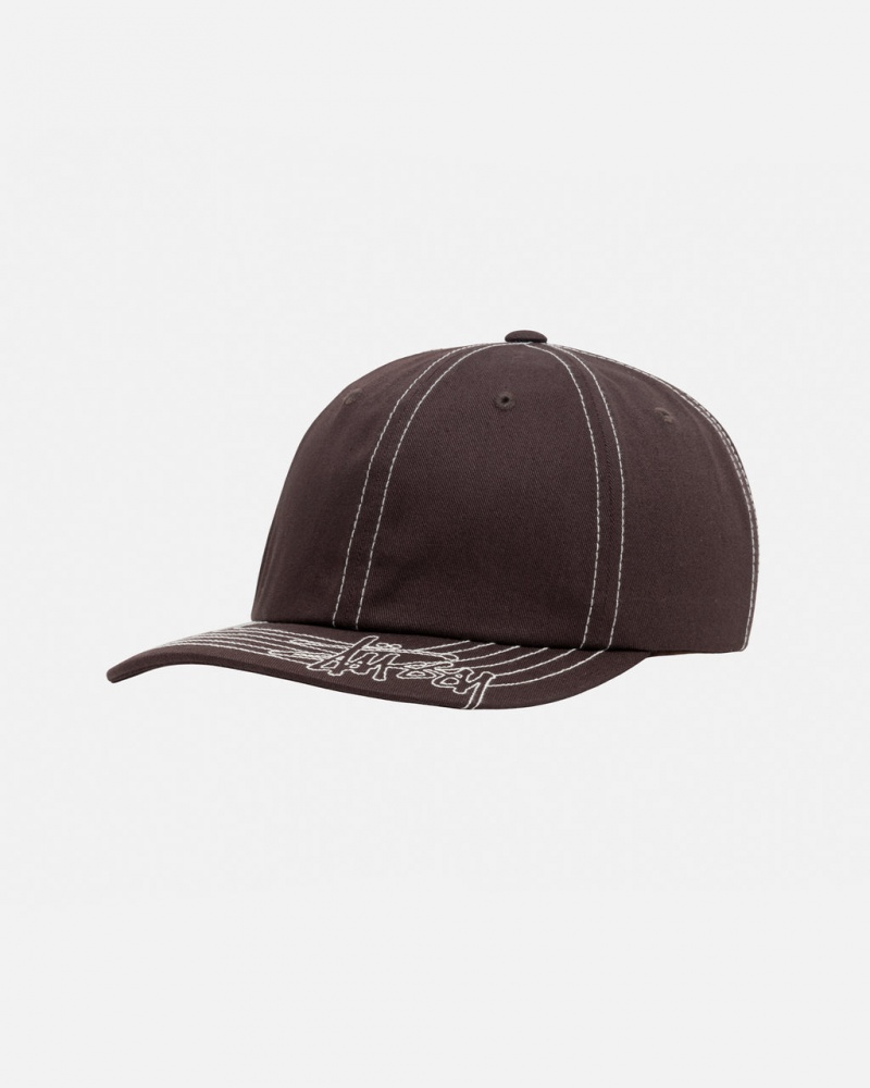 Stussy Low Pro Basic Stitch Strapback - Unisex Brune | SDKVO41964