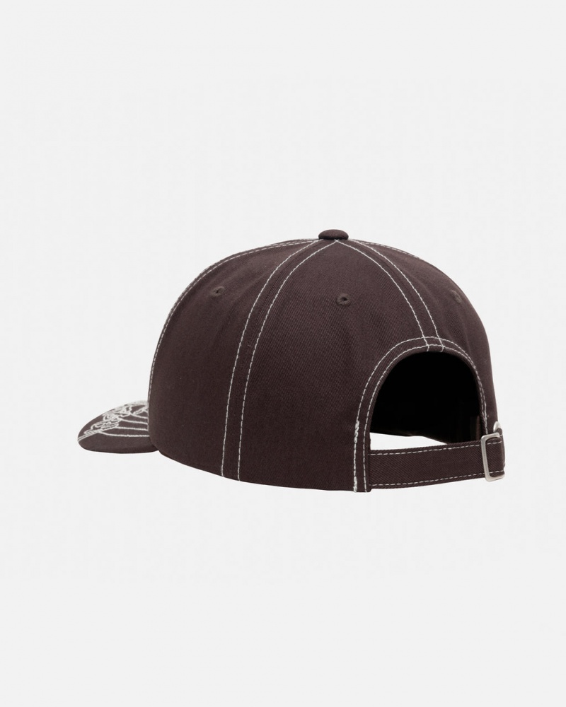 Stussy Low Pro Basic Stitch Strapback - Unisex Brune | SDKVO41964