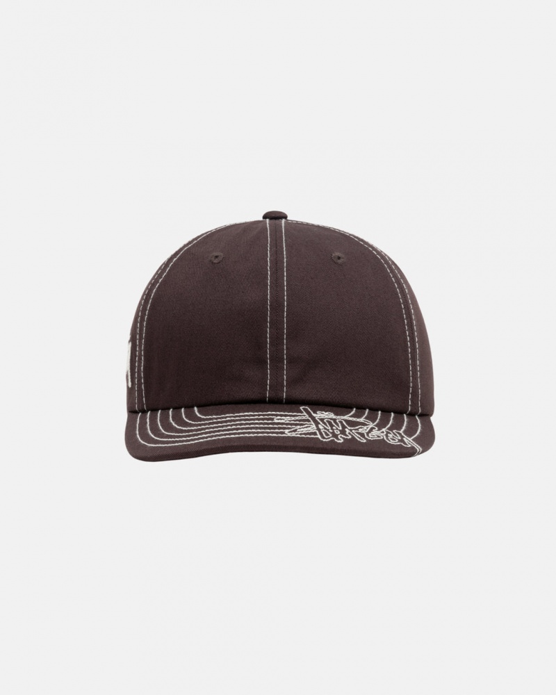 Stussy Low Pro Basic Stitch Strapback - Unisex Brune | SDKVO41964