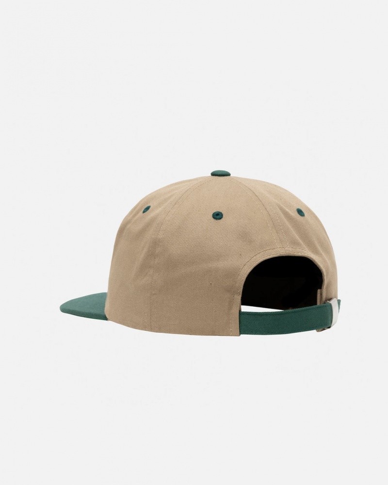 Stussy Mid-Depth Basic Star Strapback - Unisex Khaki | EDKHC27398