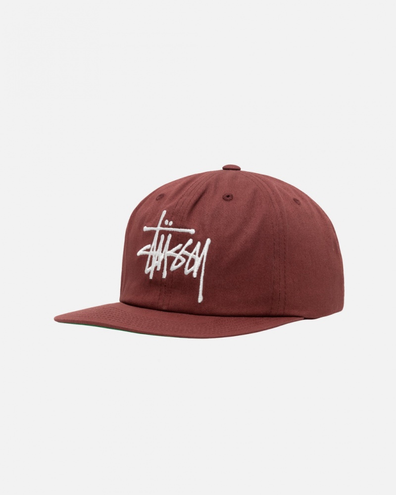 Stussy Mid-Depth Basic Strapback - Unisex Rød Brune | ZDKMJ68752