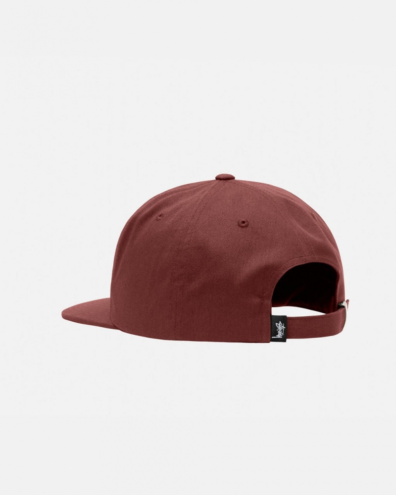 Stussy Mid-Depth Basic Strapback - Unisex Rød Brune | ZDKMJ68752