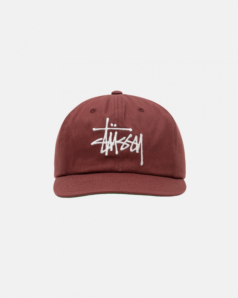 Stussy Mid-Depth Basic Strapback - Unisex Rød Brune | ZDKMJ68752