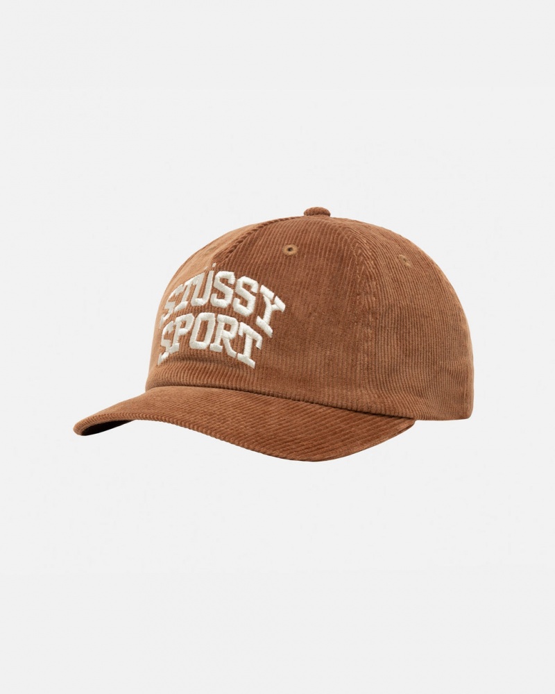 Stussy Mid-Depth Sports Arch Strapback - Unisex Brune | PDKQX91110