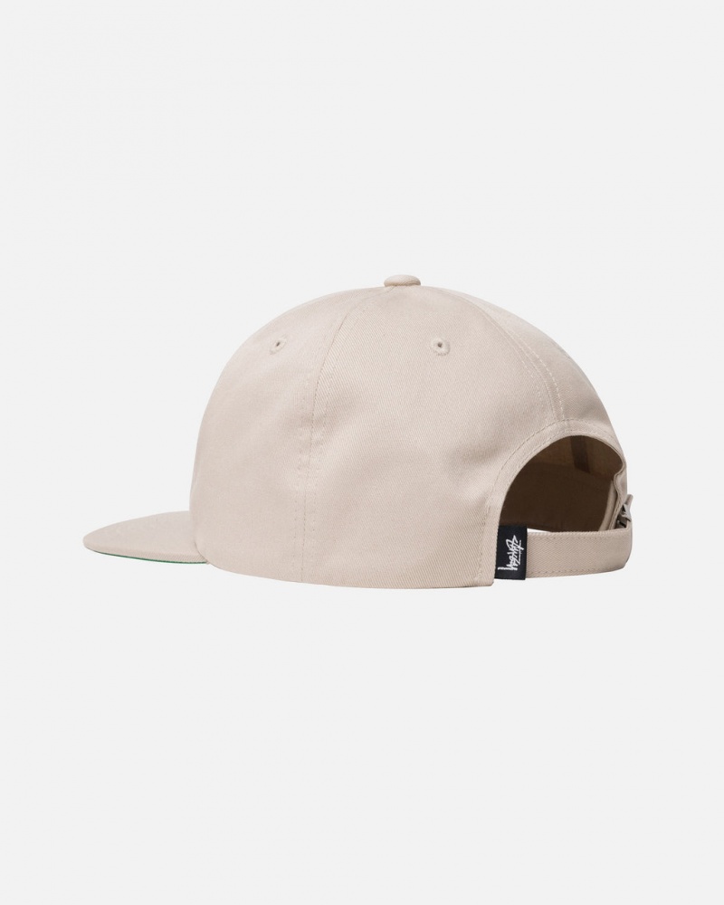 Stussy Mid-Depth Stu Arch Strapback - Unisex Khaki | DKDFL47899