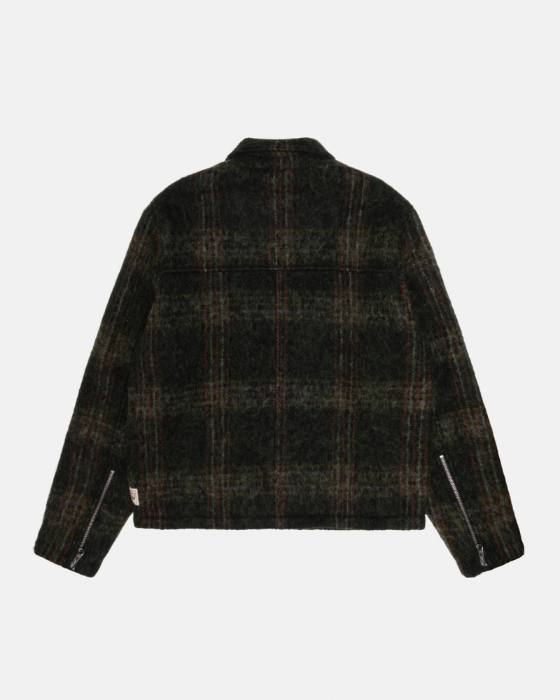 Stussy Mohair Club Jacket - Unisex Jackets Olivengrøn | DKJVR78749