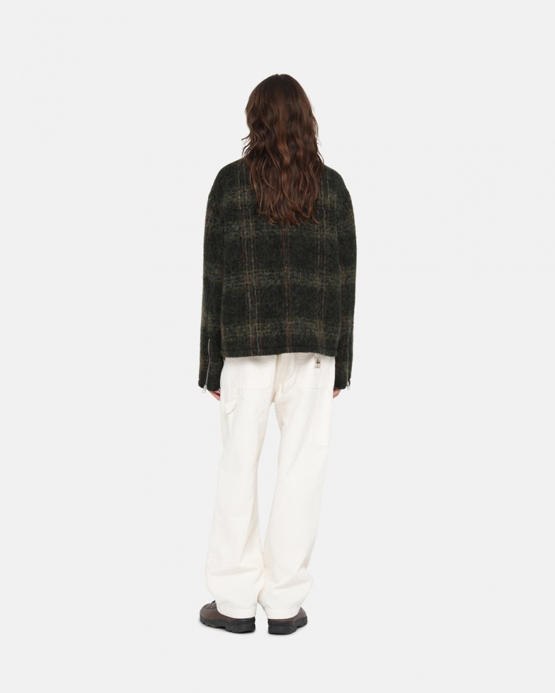 Stussy Mohair Club Jacket - Unisex Jackets Olivengrøn | DKJVR78749