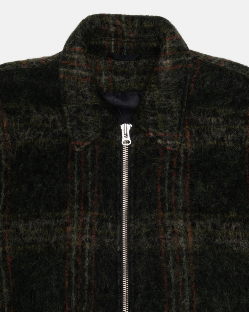 Stussy Mohair Club Jacket - Unisex Jackets Olivengrøn | DKJVR78749