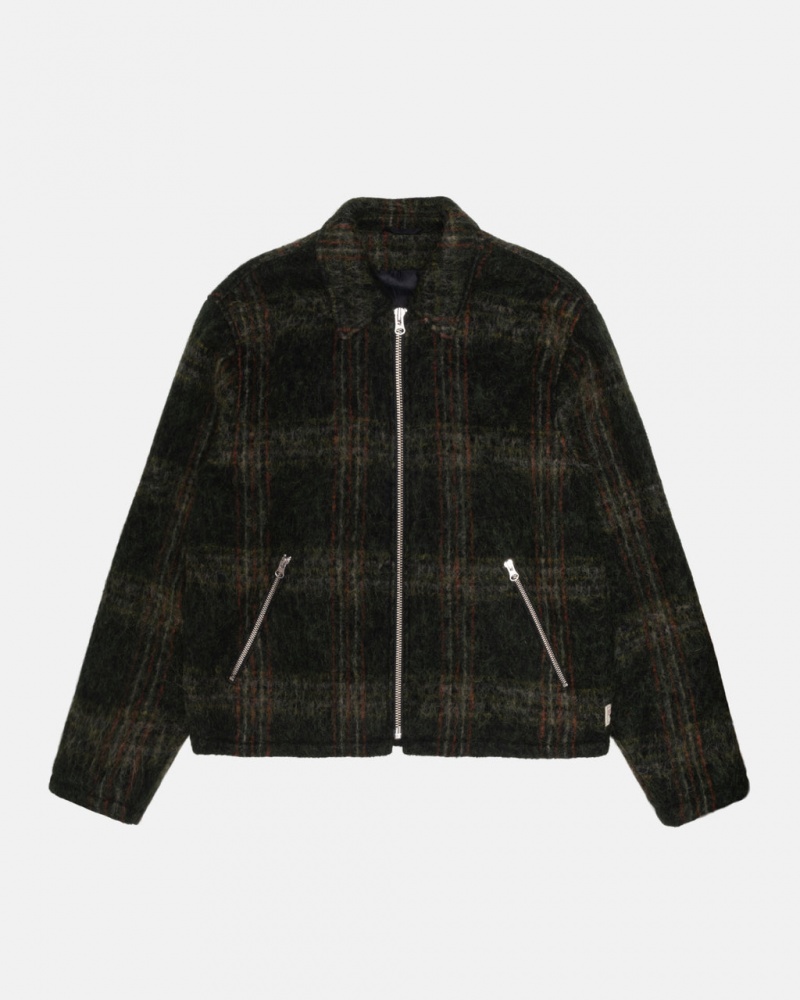 Stussy Mohair Club Jacket - Unisex Jackets Olivengrøn | DKJVR78749