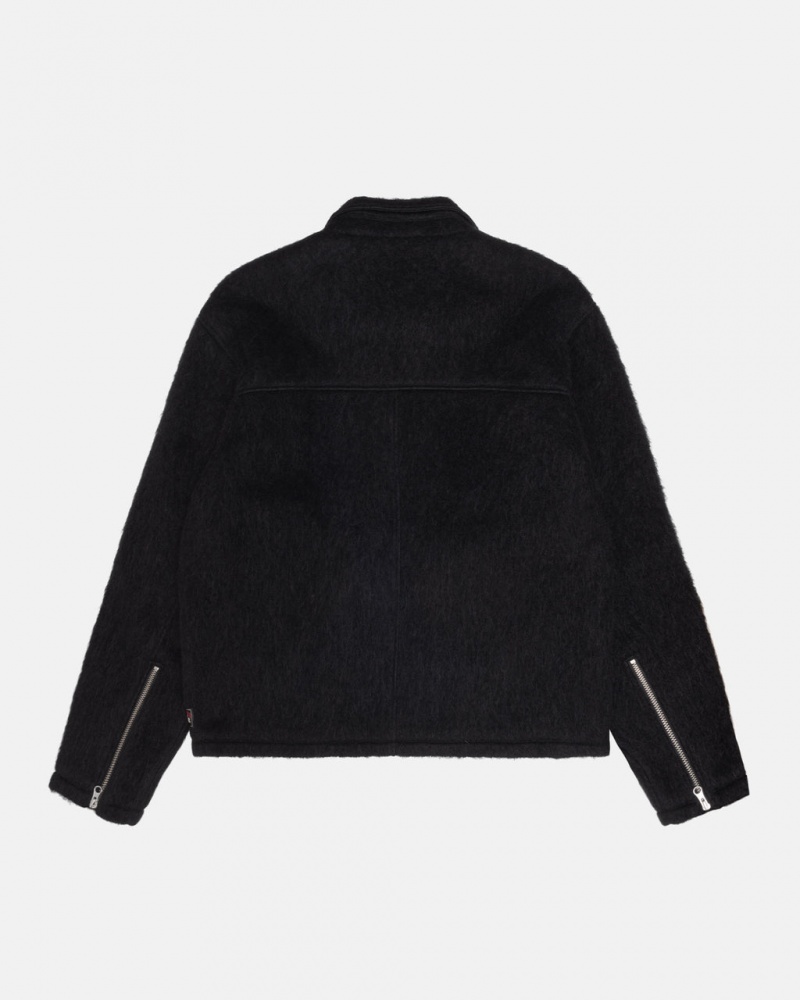 Stussy Mohair Club Jacket - Unisex Jackets Sort | SDKVO33701