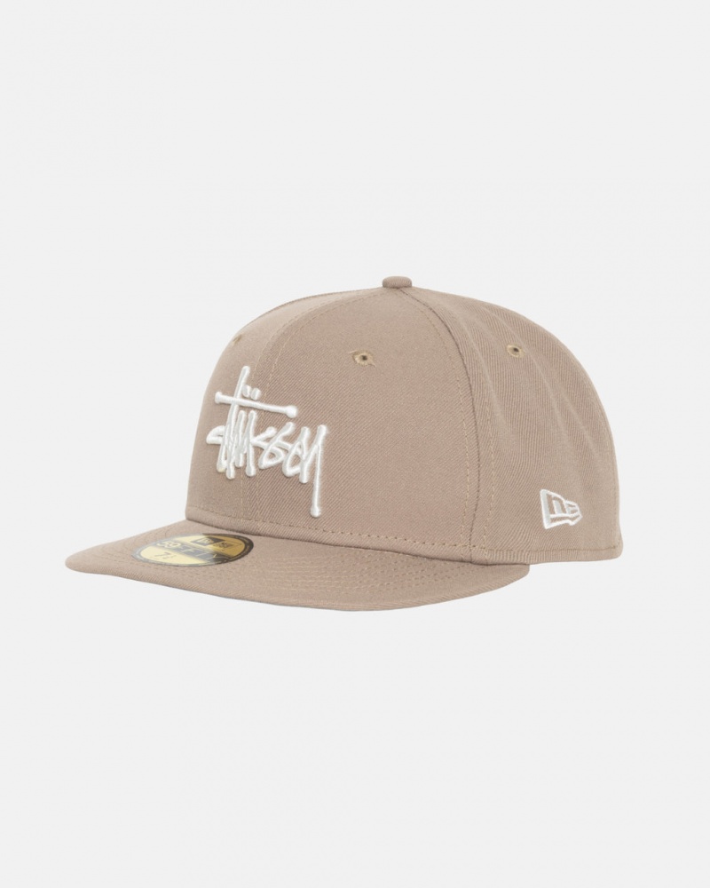 Stussy New Era 59Fifty Authentic - Unisex Khaki | ZDKNQ50102