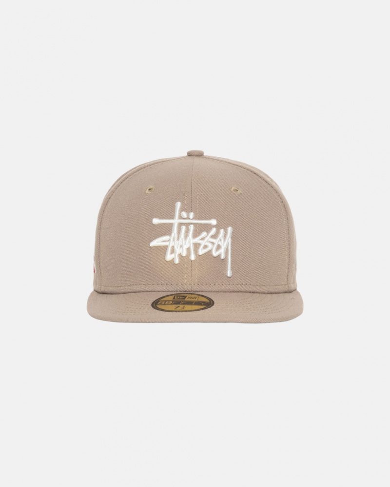 Stussy New Era 59Fifty Authentic - Unisex Khaki | ZDKNQ50102