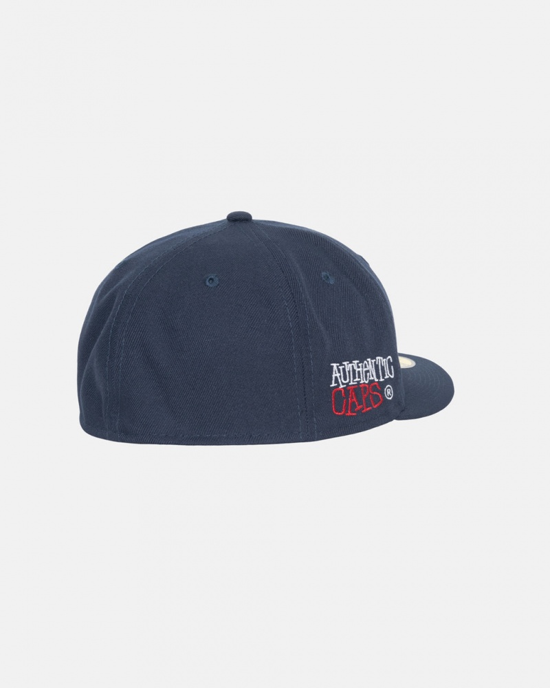 Stussy New Era 59Fifty Authentic - Unisex Mørkeblå | DKDFL18051