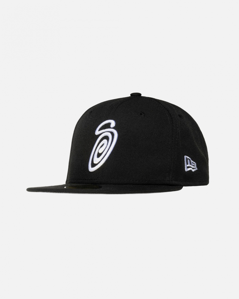 Stussy New Era 59Fifty Curly S - Unisex Sort | ADKWC43918