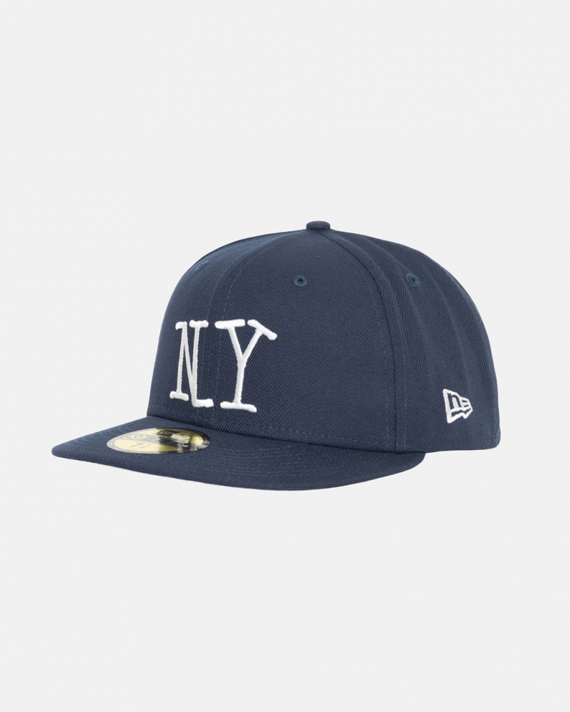 Stussy New Era 59Fifty Ny - Unisex Mørkeblå | DKNEJ30387