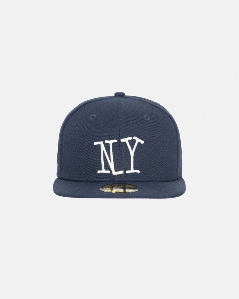 Stussy New Era 59Fifty Ny - Unisex Mørkeblå | DKNEJ30387