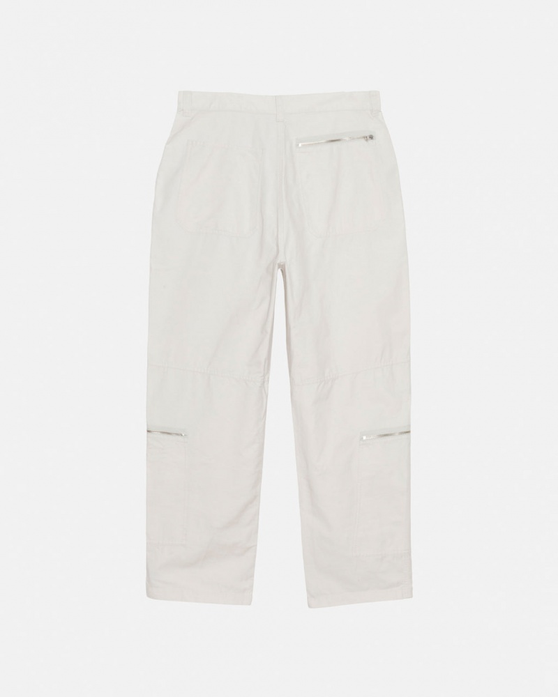 Stussy Nyco Flight Pant - Unisex Jeans Pants Hvide | EDKHC88095