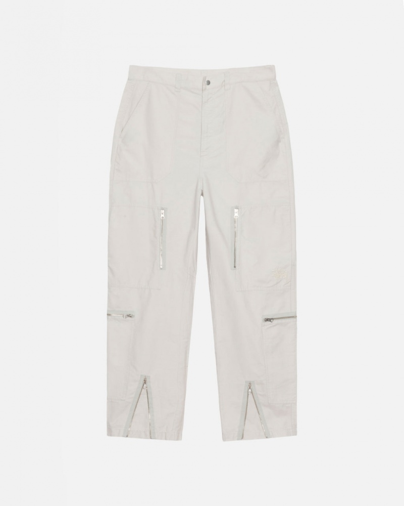 Stussy Nyco Flight Pant - Unisex Jeans Pants Hvide | EDKHC88095