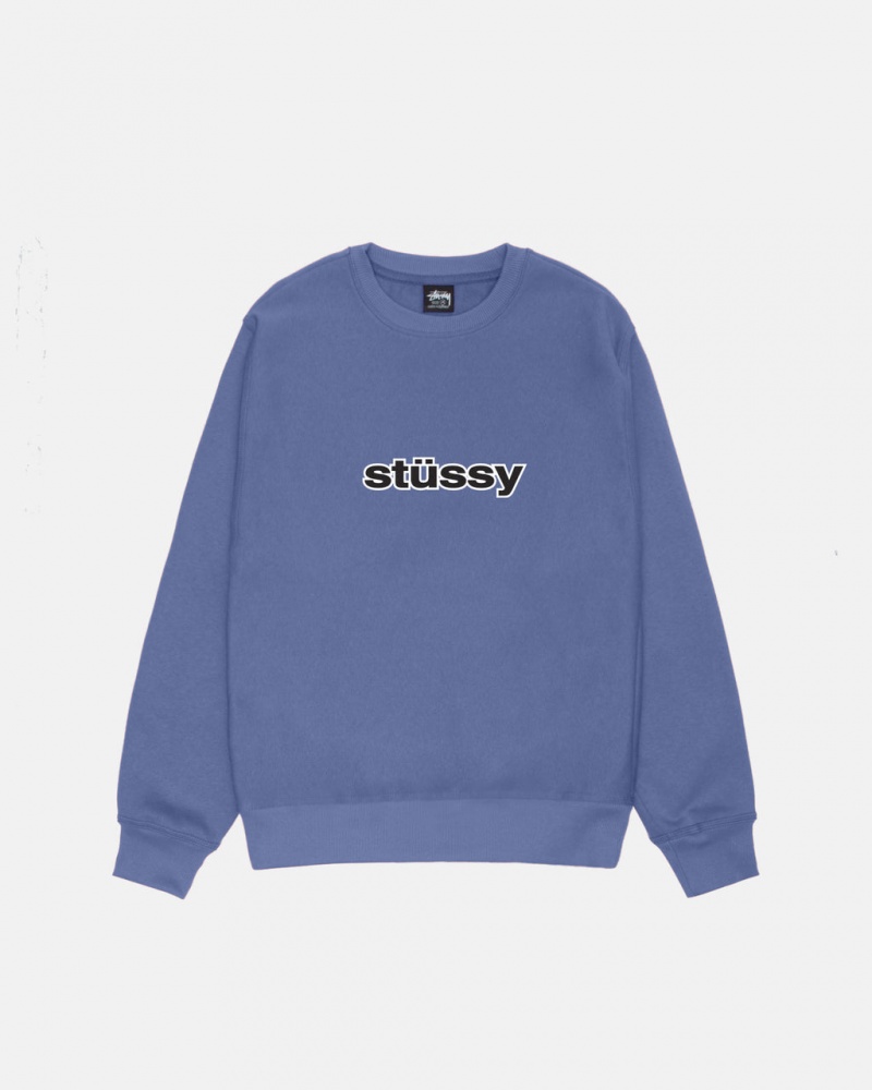 Stussy SS-Link Crew - Unisex Hoodies Blå | DKZPD18159