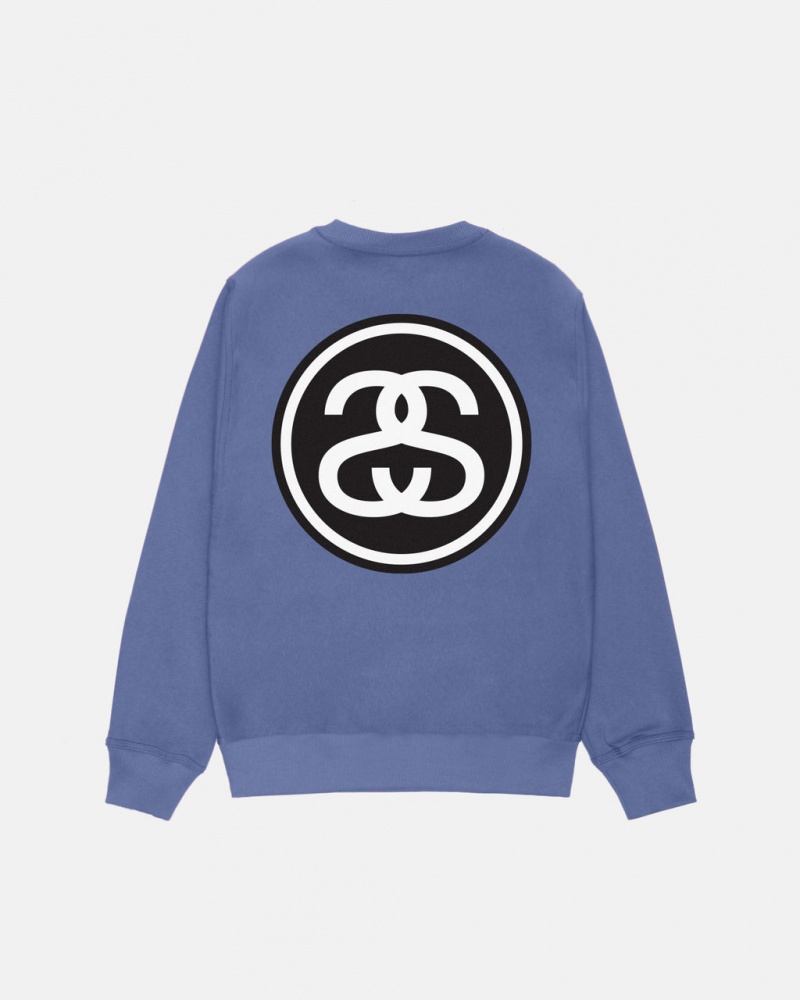 Stussy SS-Link Crew - Unisex Hoodies Blå | DKZPD18159