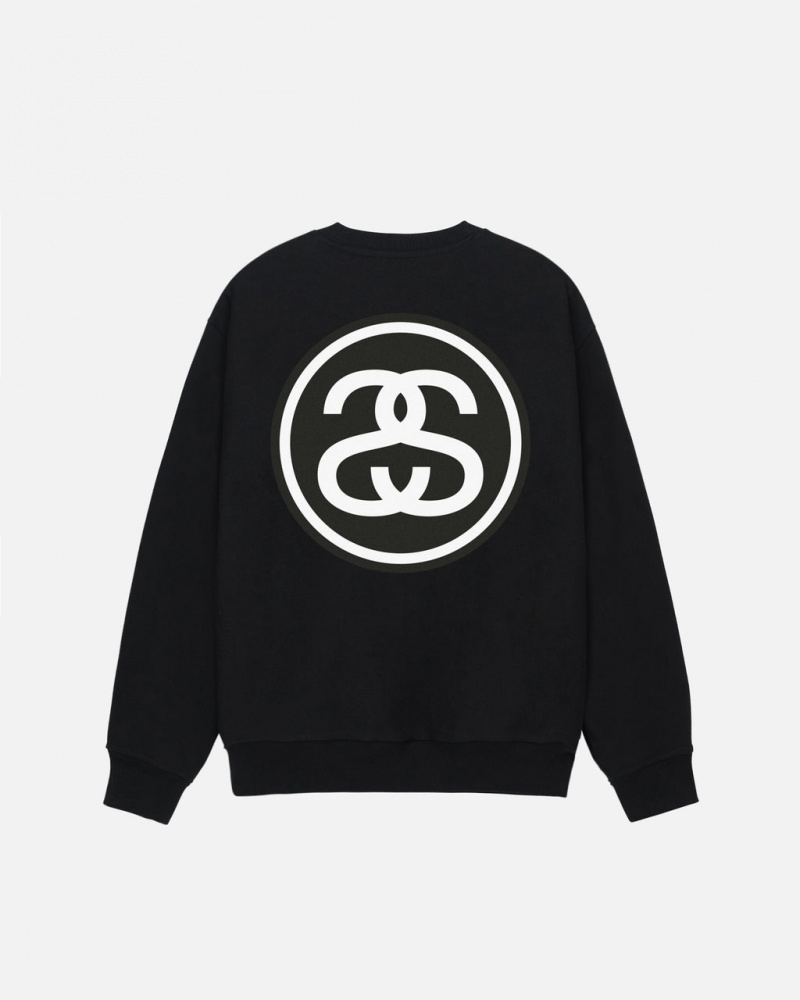 Stussy SS-Link Crew - Unisex Hoodies Sort | DKCIF75796