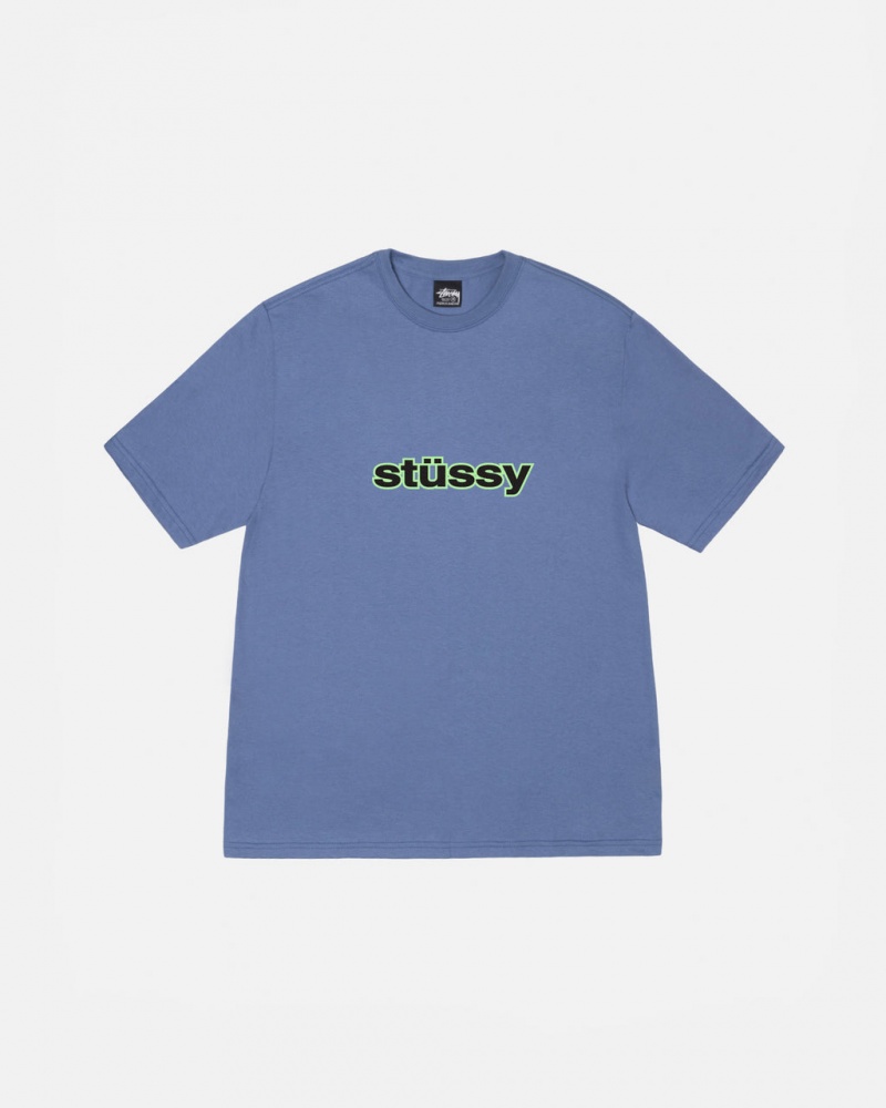 Stussy SS-Link Tee - Unisex Shortsleeve Blå | ADKWC64276